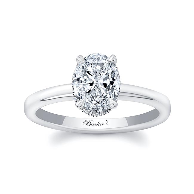 Lia Oval Moissanite Engagement Ring