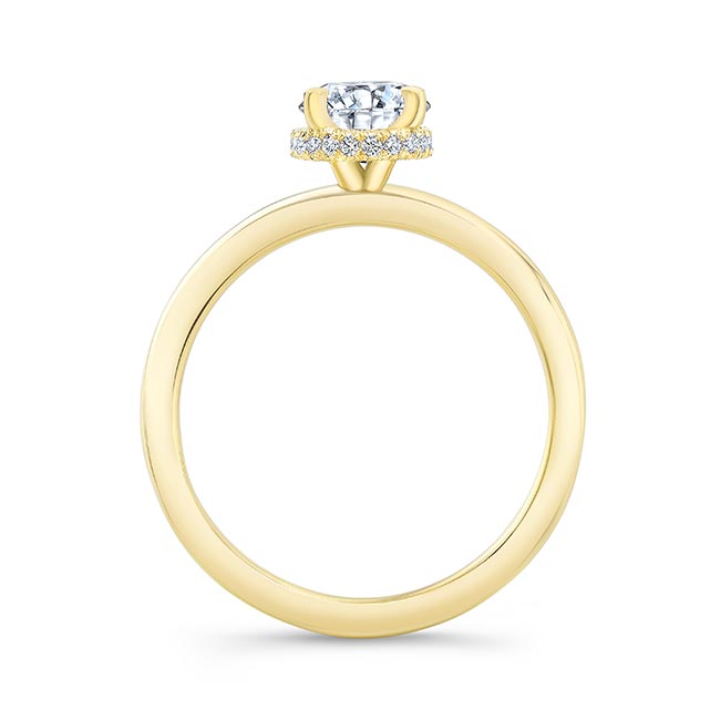 Yellow Gold Lia Oval Moissanite Engagement Ring Image 2