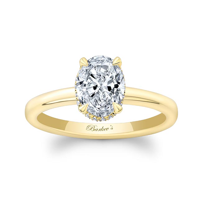 Yellow Gold Lia Oval Moissanite Engagement Ring