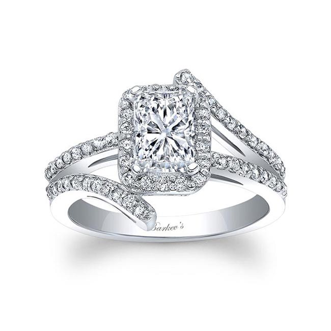 Radiant Cut Halo Engagement Ring