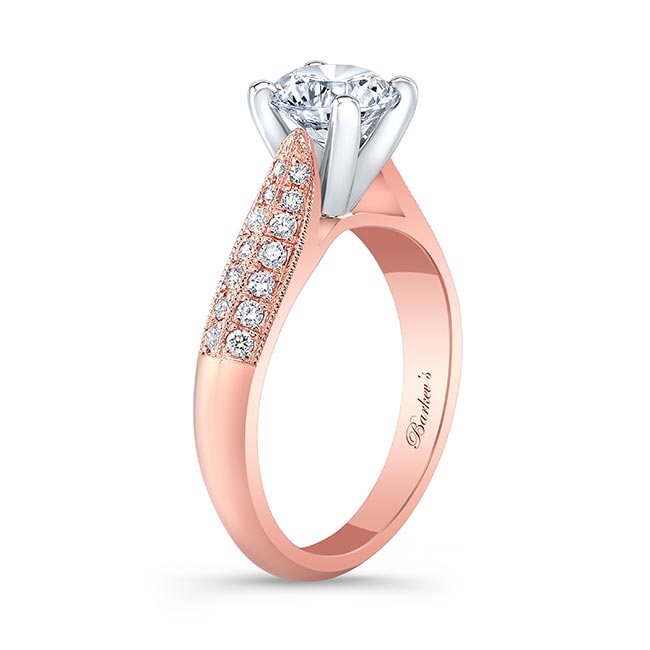 Rose Gold 2 Row Lab Grown Diamond Ring Image 2