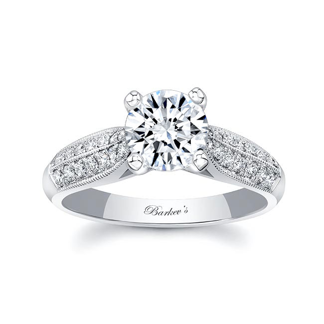 2 Row Moissanite Ring