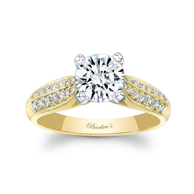 Yellow Gold 2 Row Diamond Ring