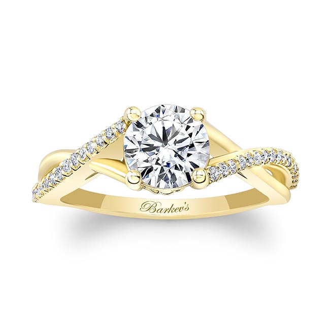 Yellow Gold One Carat Lab Grown Diamond Ring