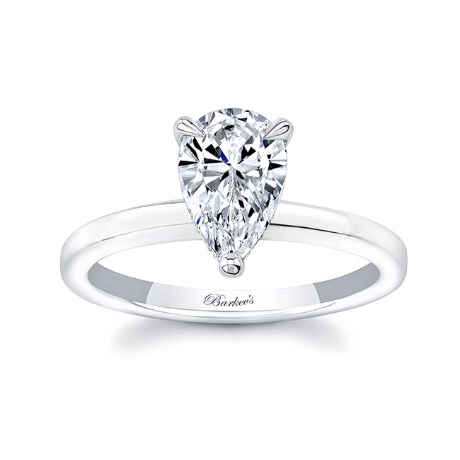 Pear Solitaire Ring