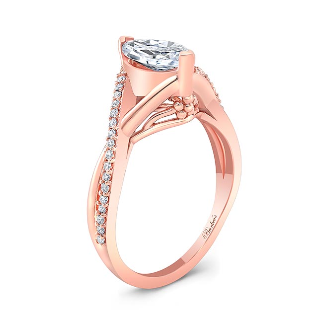 Rose Gold 1 Carat Marquise Diamond Ring Image 2