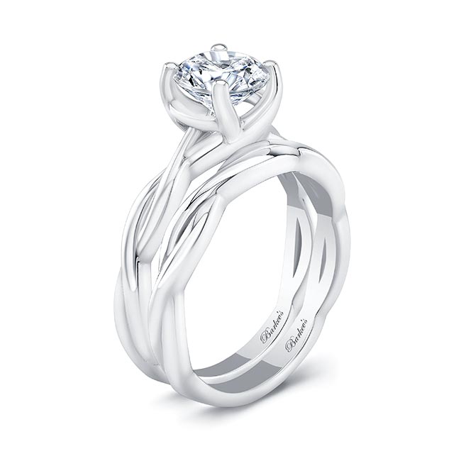 Lab Grown Diamond Twist Solitaire Bridal Set Image 2