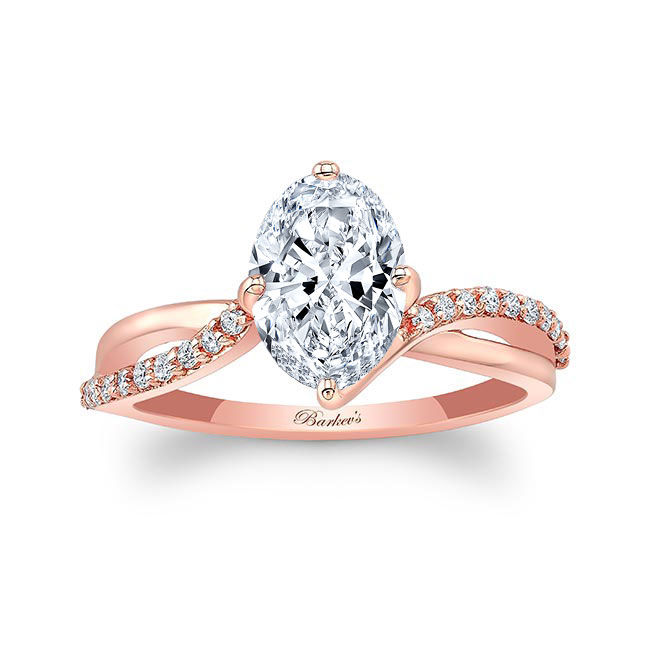 Oval Engagement Ring With Twisted Band