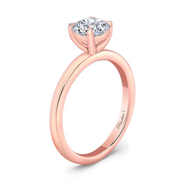 Rose Gold Moissanite Solitaire Ring Image 2