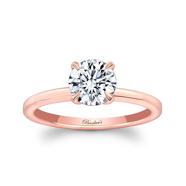 Rose Gold Moissanite Solitaire Ring