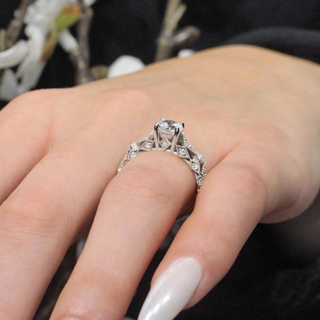 Vintage Moissanite Ring Image 5