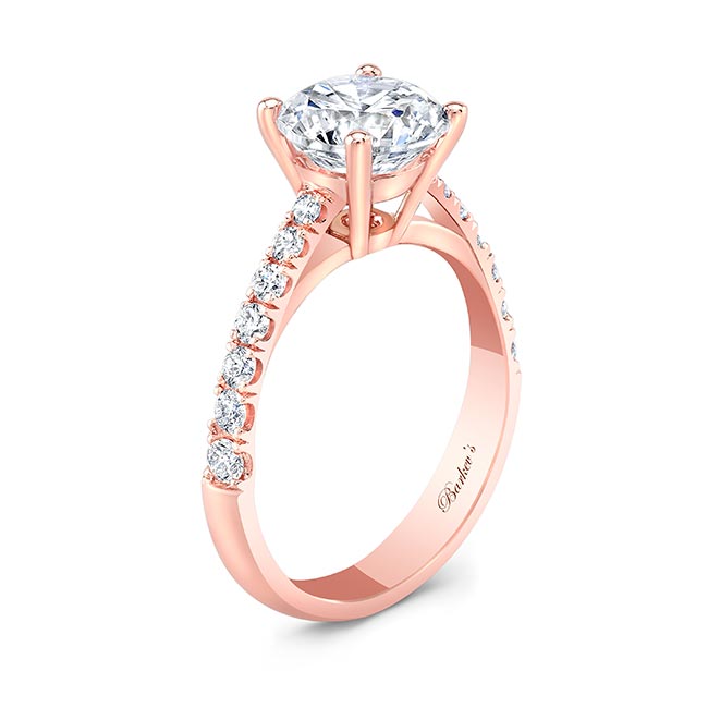 Rose Gold 3 Carat Round Lab Grown Diamond Engagement Ring Image 2