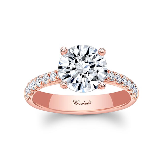 Rose Gold 3 Carat Round Lab Grown Diamond Engagement Ring