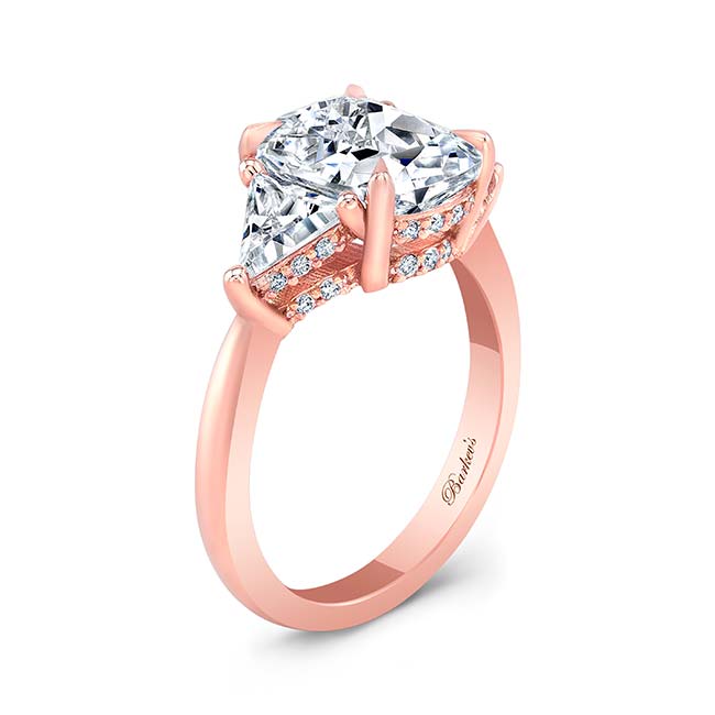 Rose Gold 3 Carat Cushion Cut Moissanite Ring Image 2