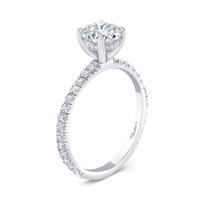 White Gold Moissanite Ring Image 2