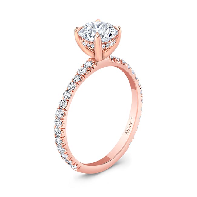 Rose Gold Moissanite Ring Image 2