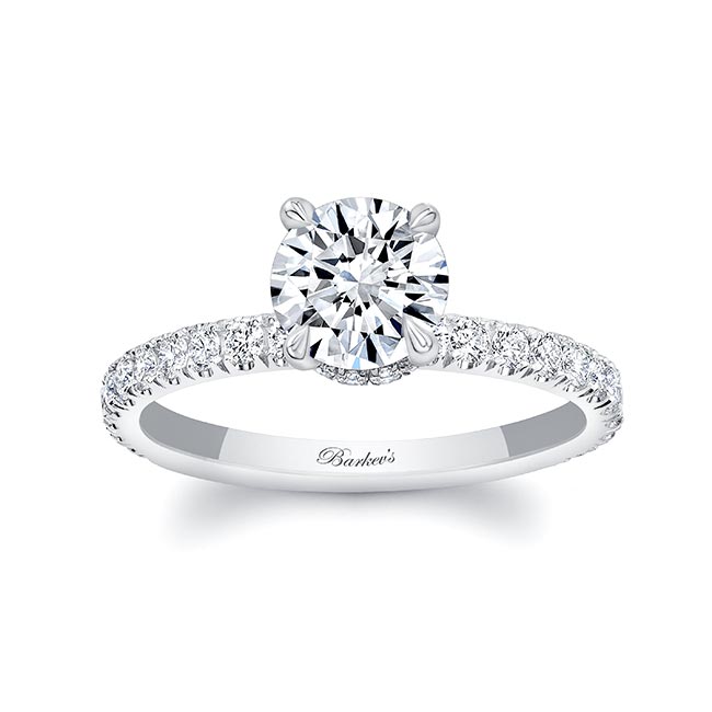 Moissanite Halo Engagement Ring