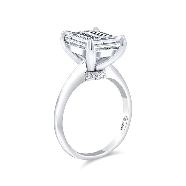 5 Carat Emerald Cut Moissanite Ring Image 2