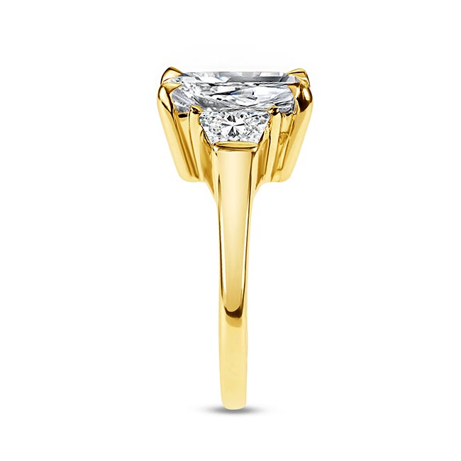 Yellow Gold 5 Carat Moissanite Ring Image 2