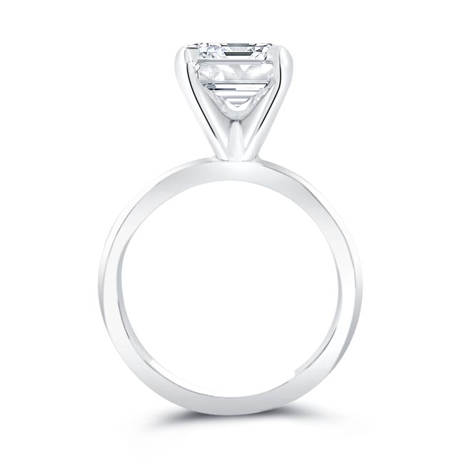 5 Carat Emerald Cut Moissanite Solitaire Ring Image 2