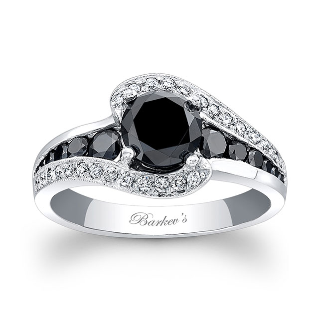 Unique Black Diamond Engagement Ring