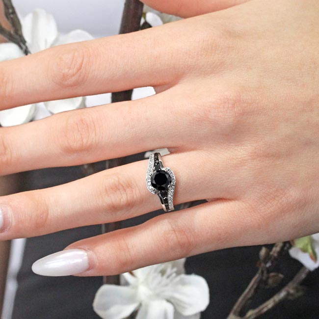 Unique Black Diamond Engagement Ring Image 3