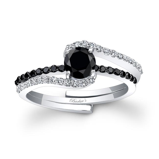 Half Carat Black Diamond Bridal Set