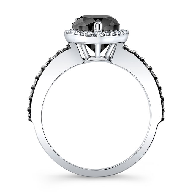 Pear Shaped Black Diamond Ring Image 2