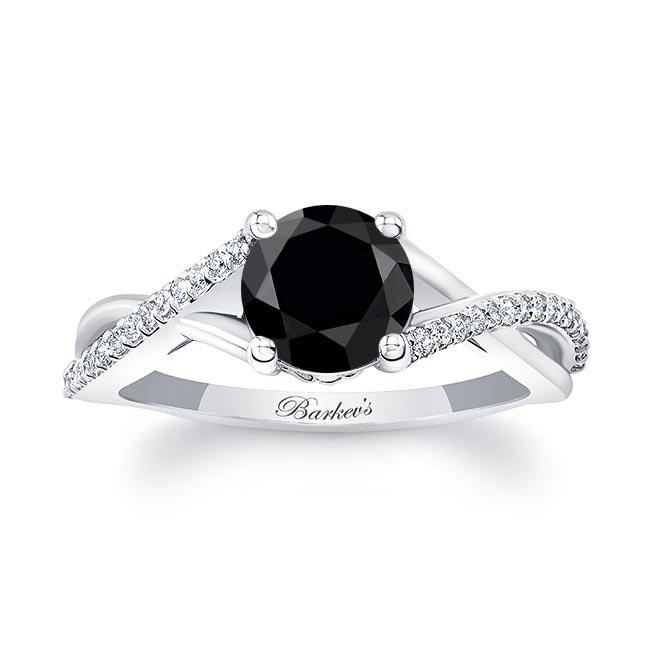 One Carat Black And White Diamond Ring