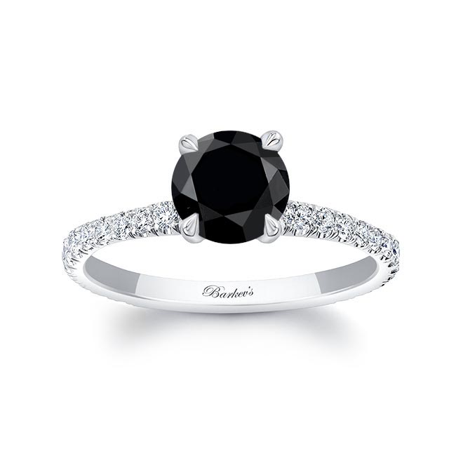 White Gold Black And White Diamond Ring