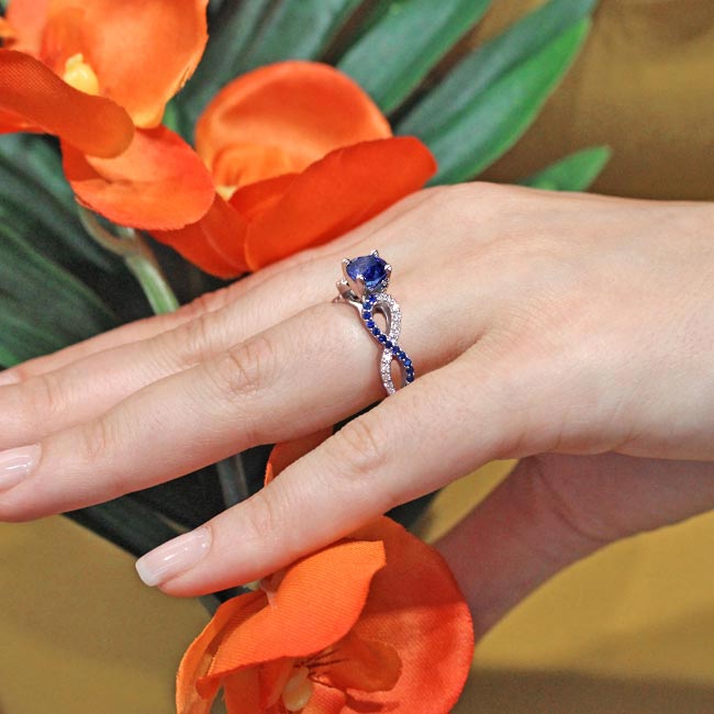 Sapphire Infinity Ring Image 4