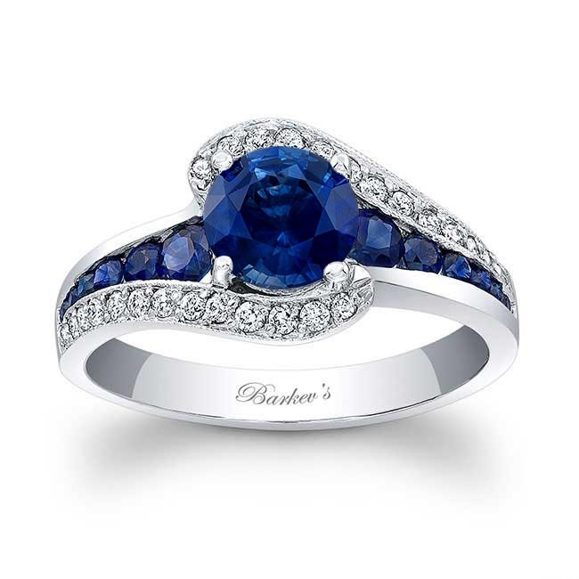 Unique Blue Sapphire Engagement Ring