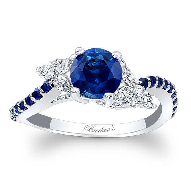 Round Blue Sapphire Ring