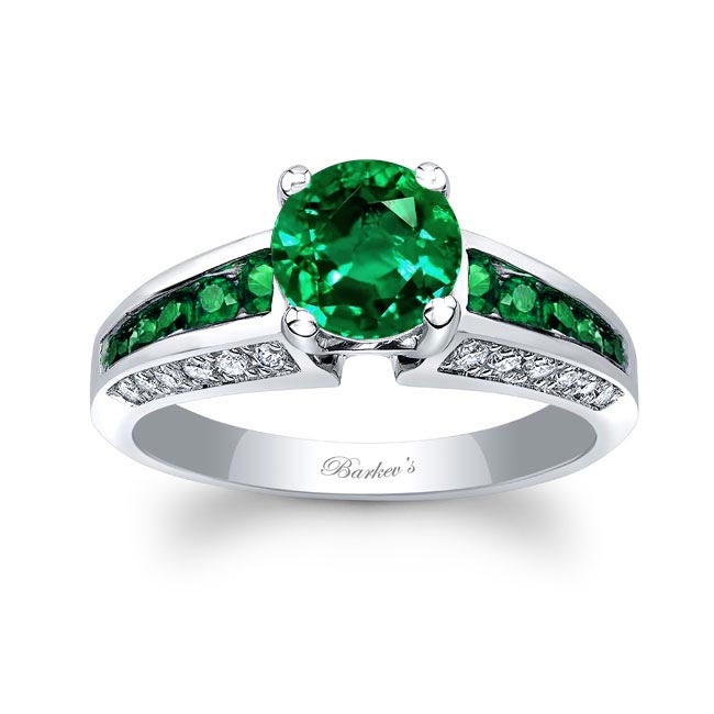 Emerald Channel Set Ring