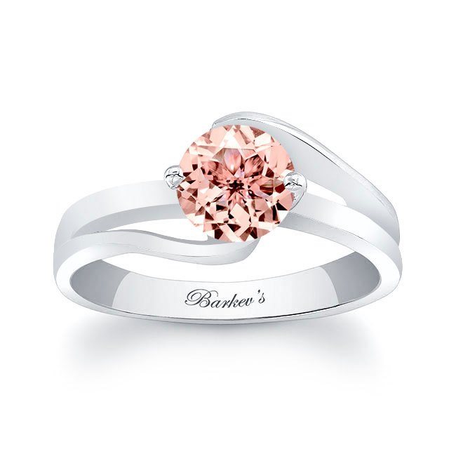 Split Shank Solitaire Morganite Ring