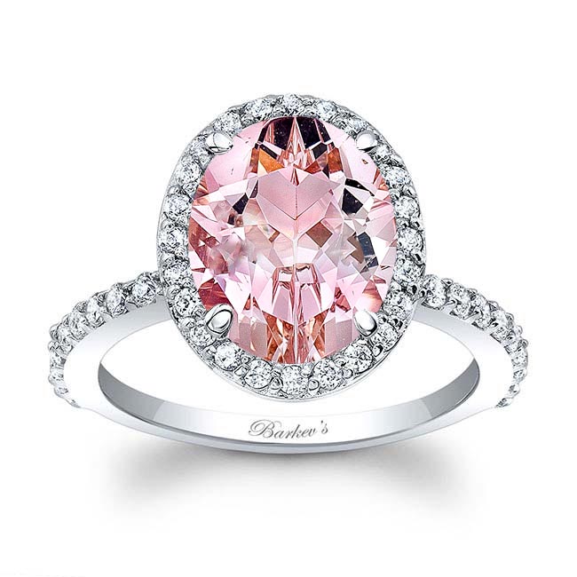 3.5 Carat Oval Morganite Ring