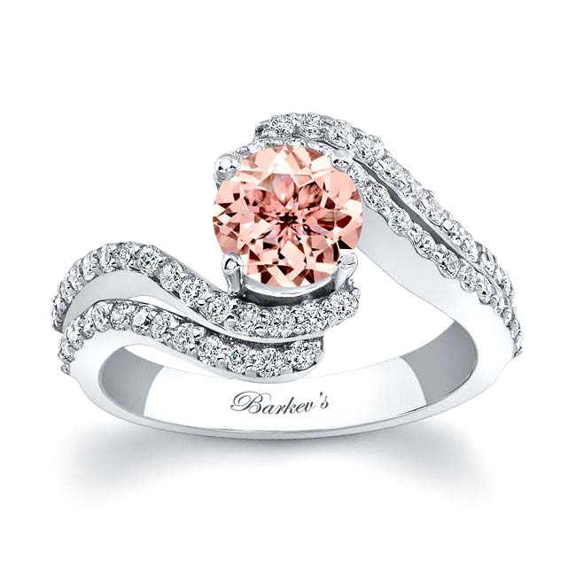 Swirl Morganite Engagement Ring