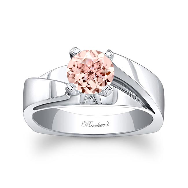 Solitaire Round Morganite Ring