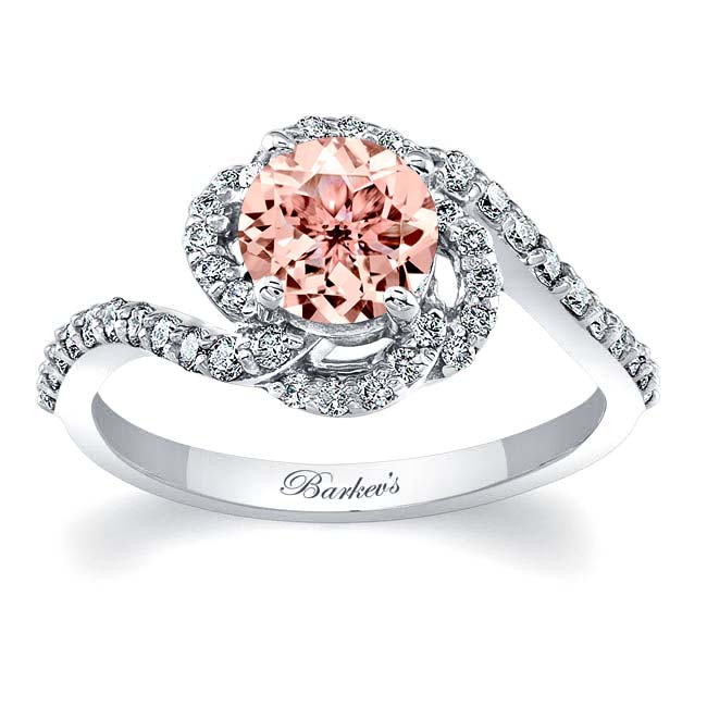 Thin Band Morganite Engagement Ring