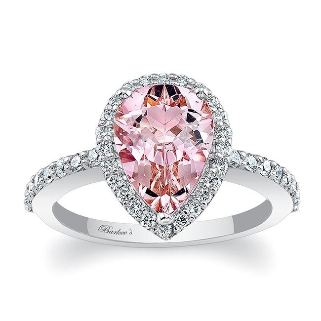 Pear Shaped Morganite Ring