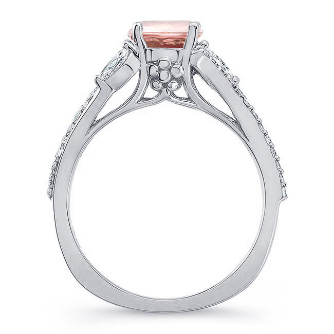 Curved Split Shank Morganite Ring Image 2