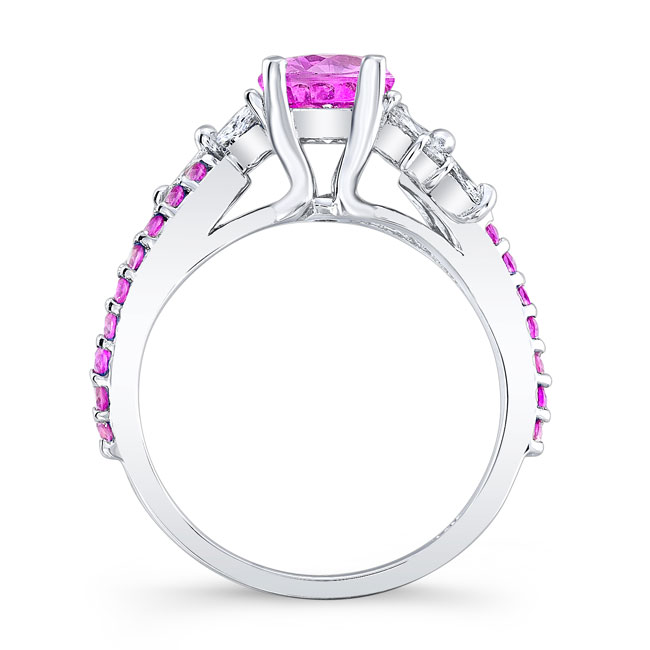 Round Pink Sapphire Ring Image 2