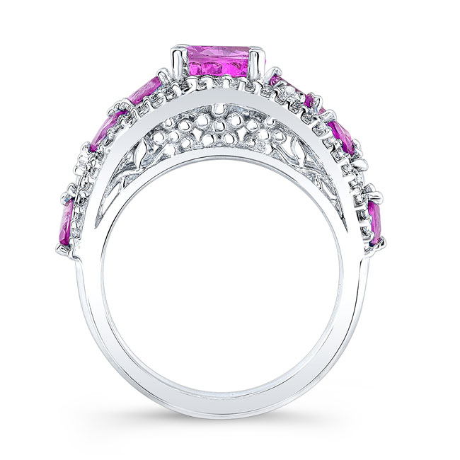 Vine Pink Sapphire Ring Image 2