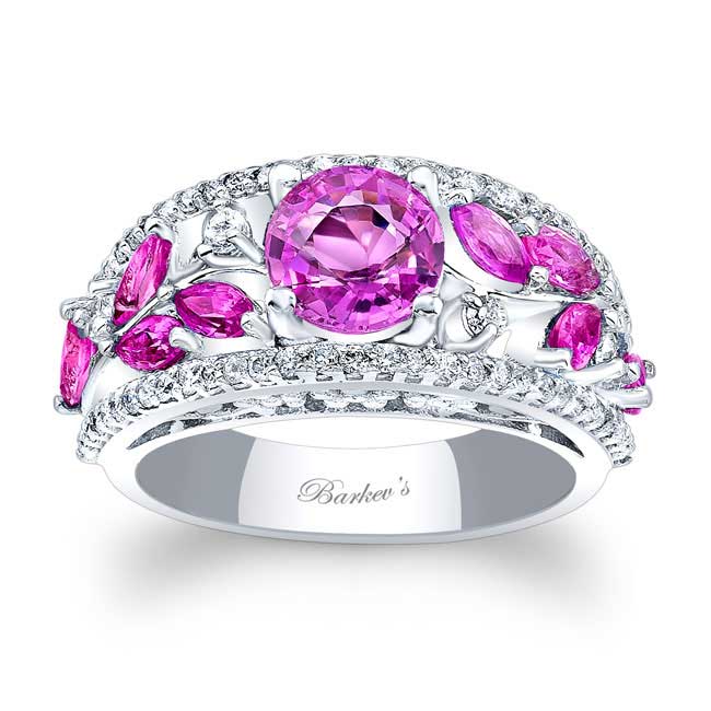 Vine Pink Sapphire Ring