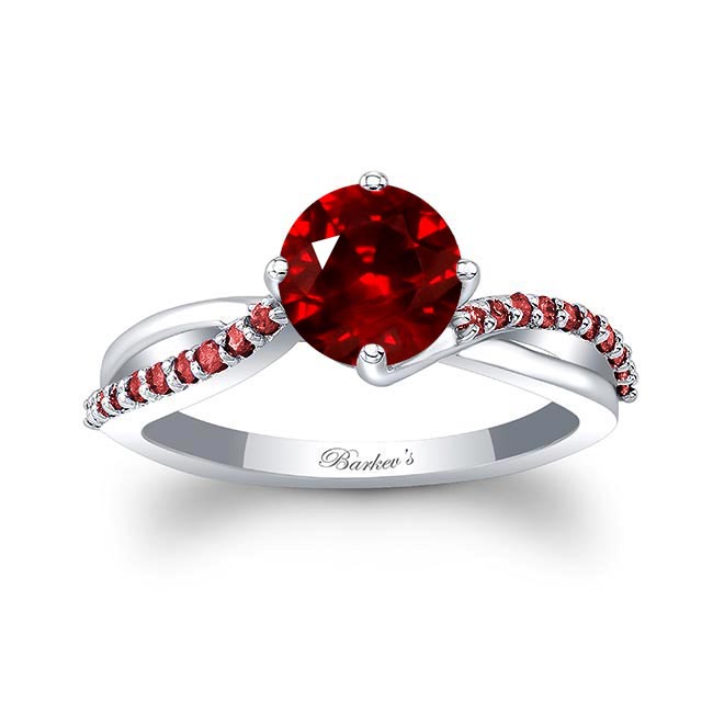 Twisted Ruby Engagement Ring