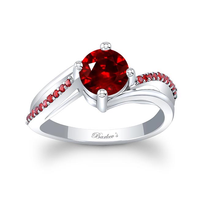 Ruby Split Shank Engagement Ring