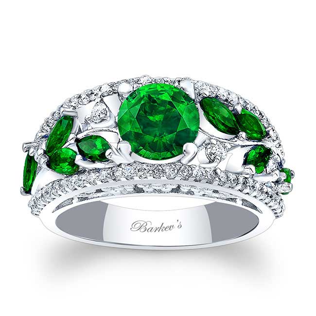 Vine Tsavorite Ring