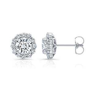 Photo of diamond halo studs