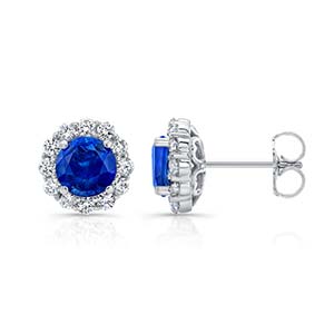 Get Gemstone Halo Studs Online