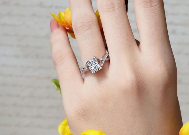 Unique Moissanite Engagement Rings by Barkevs